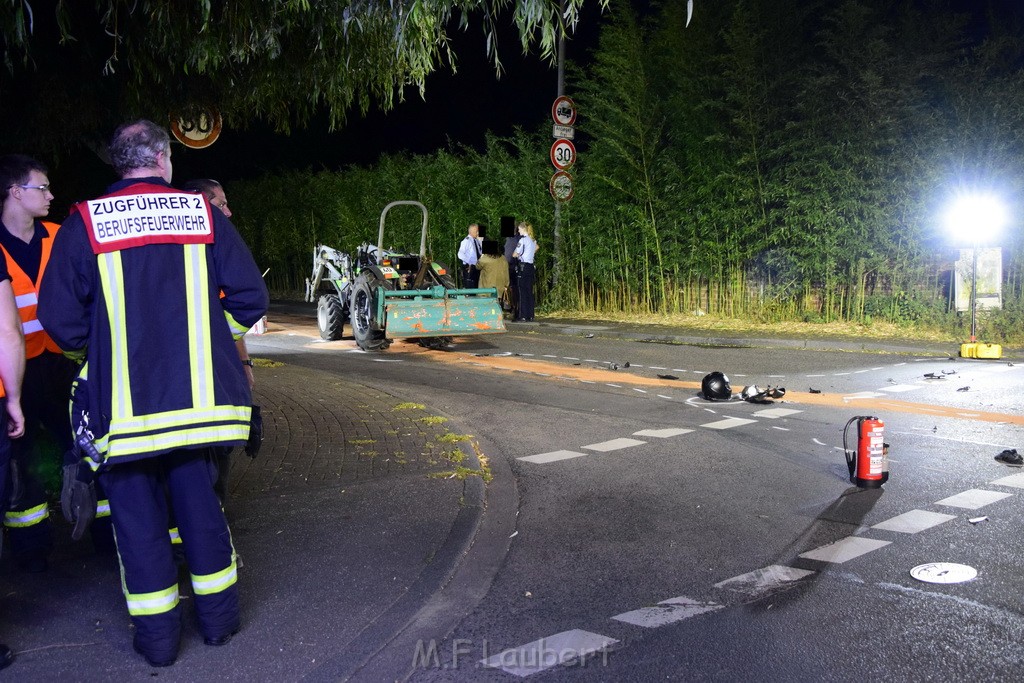 VU Krad Klein Traktor Koeln Hahnwald Bonner Landstr Unter den Birken P023.JPG - Miklos Laubert